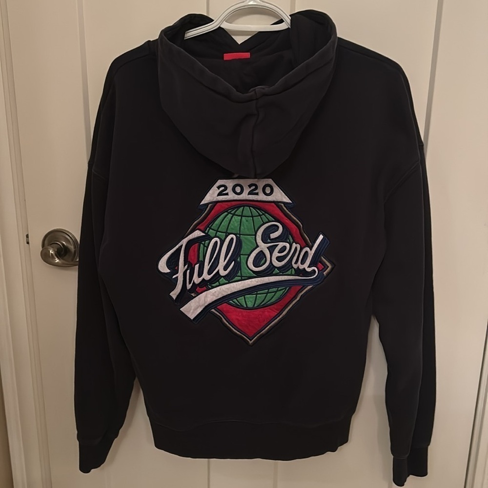 Full Send 2020 baseball hoodie, black men’s size S